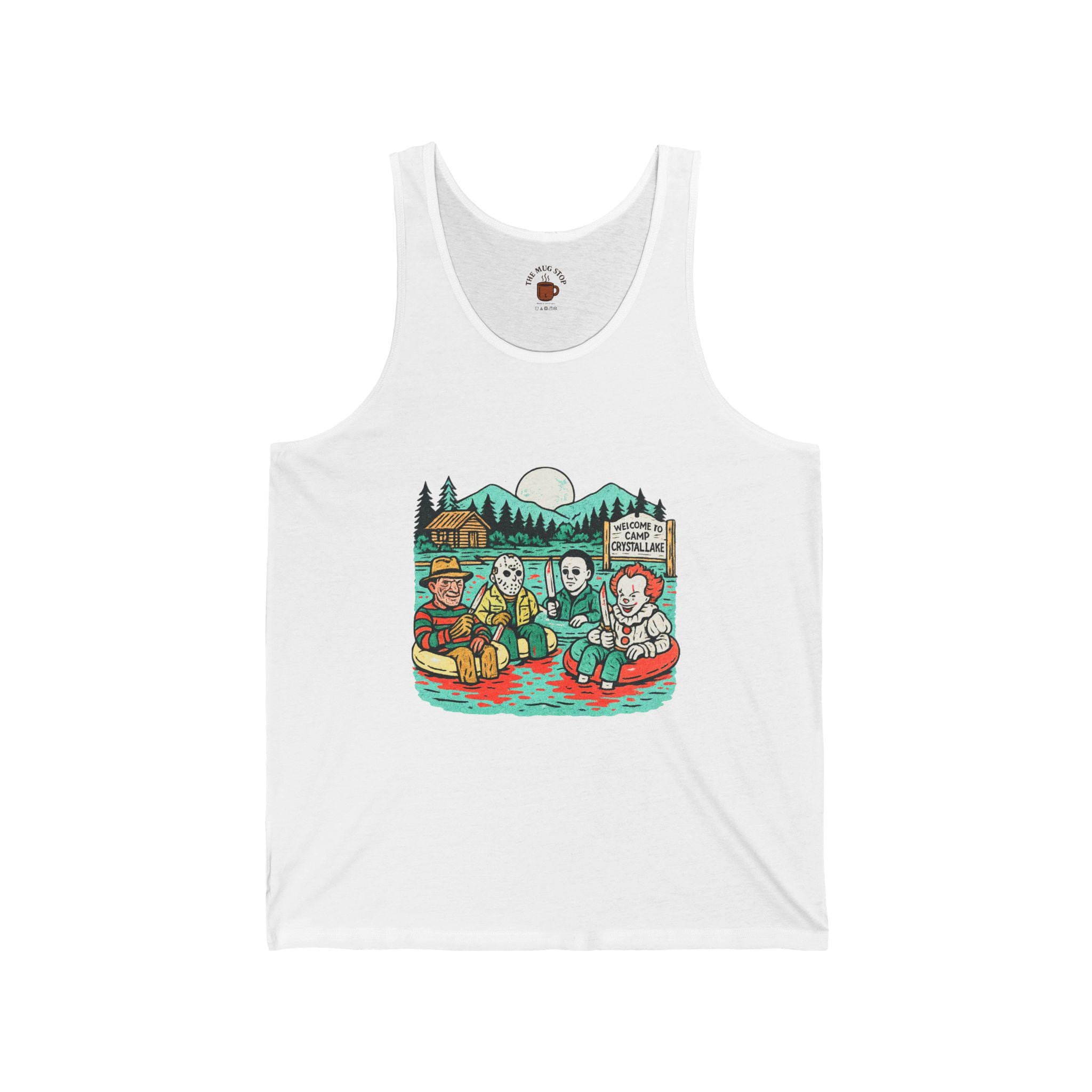 Tank Top, Horror Characters in Floaties in Water Design, Scary ...