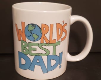 Worlds best dad coffee mug cup