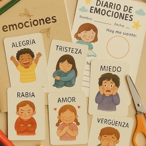 Tarjetas de Emociones para Niños – Material Imprimible para Crianza Consciente