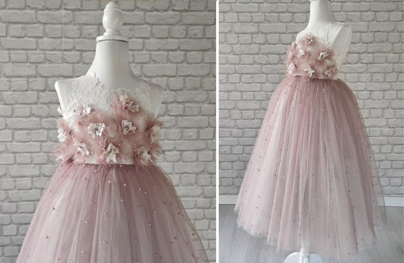 flower girl dresses mauve color