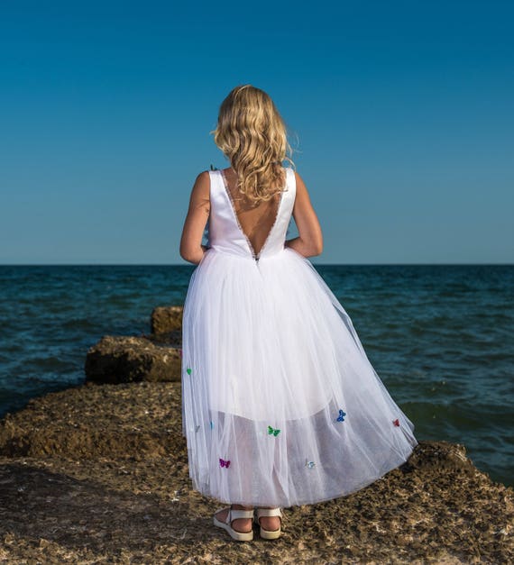 simple white bridesmaid dresses White Simple A-line Off-the-shoulder satin wedding dresses