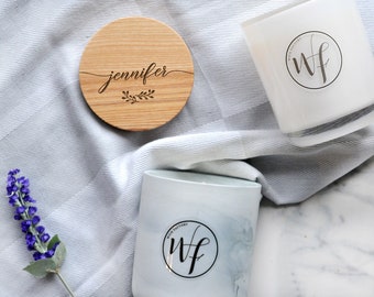 Personalised Name Candle - Engraved Birthday Christmas Thank You Gift