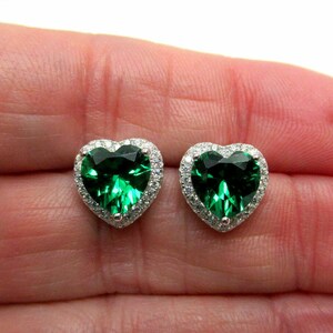 Heart Shape Earrings Halo Stud Earrings 1.00 Ct Heart Style Certified CZ Stud Earrings Glamorous And Gift for Birthday To Your Precious