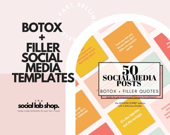 Botox Filler Instagram Post Templates, Med Spa Social Media (Digital Download)