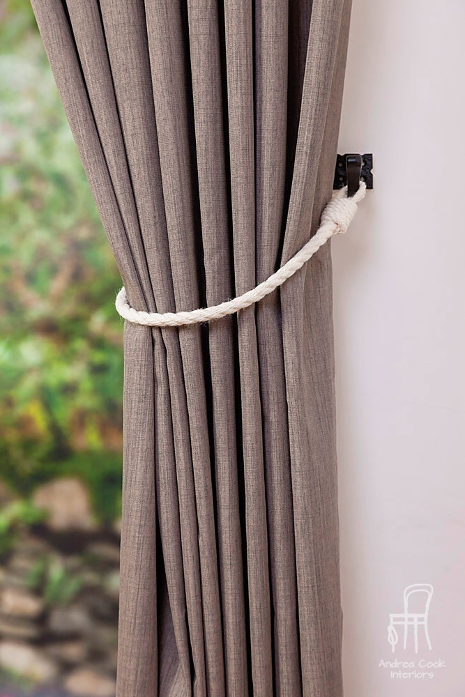 Cotton Rope Curtain Tie Backs Nautical Style Curtain Ties Rope