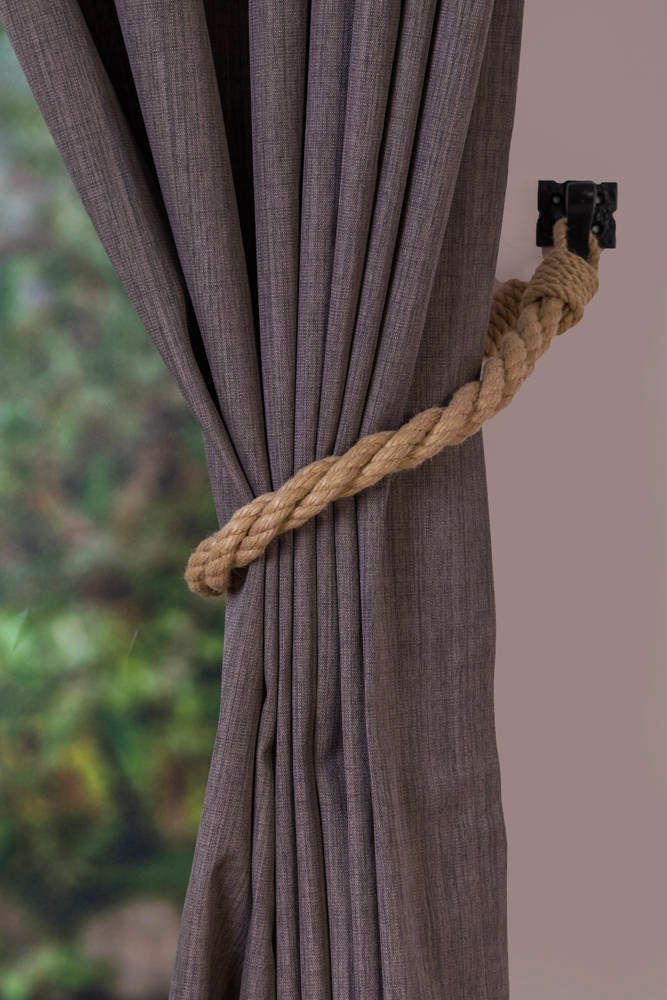 Hemp Rope Twist Tiebacks Nautical Ties Rope Curtain Tiebacks