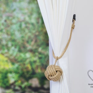 Charcoal Knot Curtain Tieback