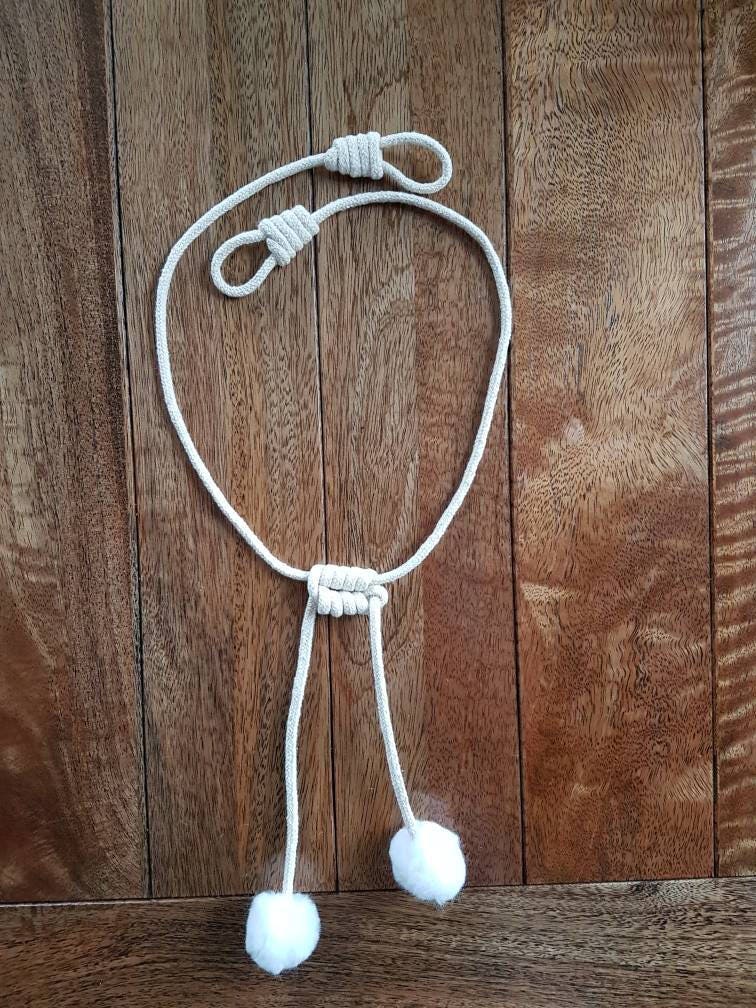 Handmade Snow Ball White Pom Pom Curtain Tiebacks Christmas Gift