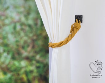 York Gold Twisted Tie Backs - Curtain Holdbacks, Gold Rope Tiebacks, Curtain Tie Back, Curtain Tieback, Curtain Holdback, Nursery