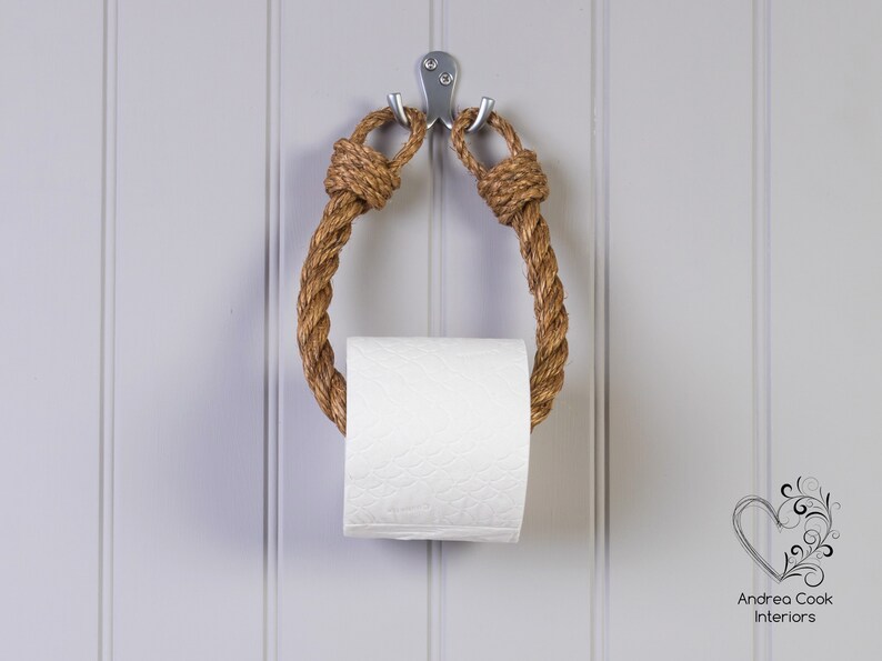 Set of Manila Rope Toilet Roll Holder and Manila Rope Towel Etsy