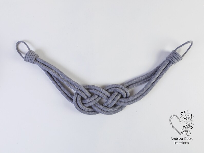 Large Navy Blue Carrick Bend Knot Curtain Tie Backs Nautical Etsy UK