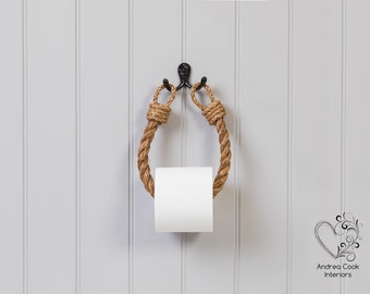 Chunky Manila Rope Toilet Roll Holder - Toilet Paper Holder, Nautical Toilet Roll Holder, Nautical Decor, Rope Toilet Paper Holder, WC
