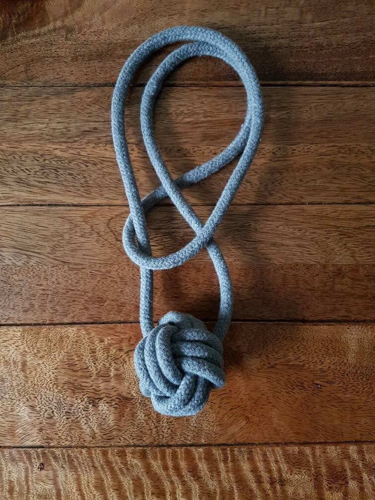 Cotton Cord Monkey Fist Knot Tie Backs Nautical Curtain Tiebacks