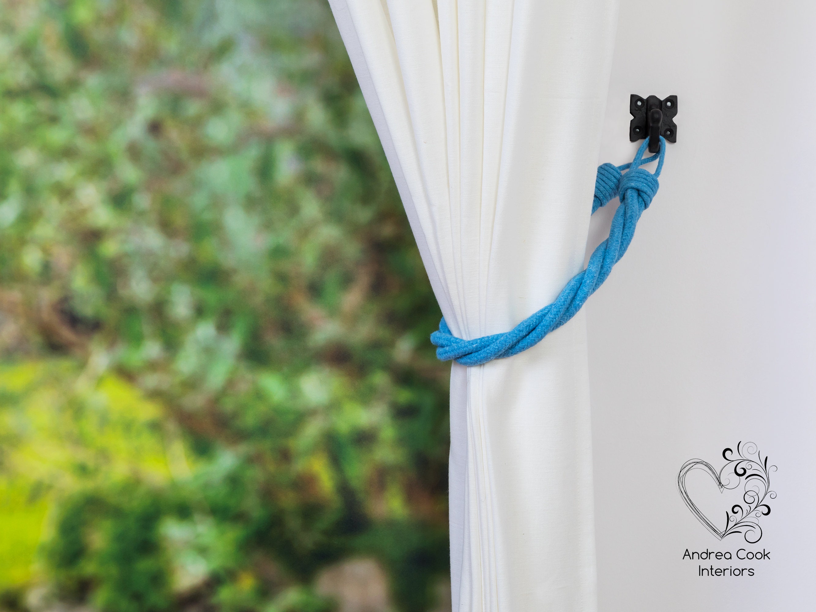 Sky Blue Cord Twisted Tiebacks Blue Tie Backs Curtain Etsy UK