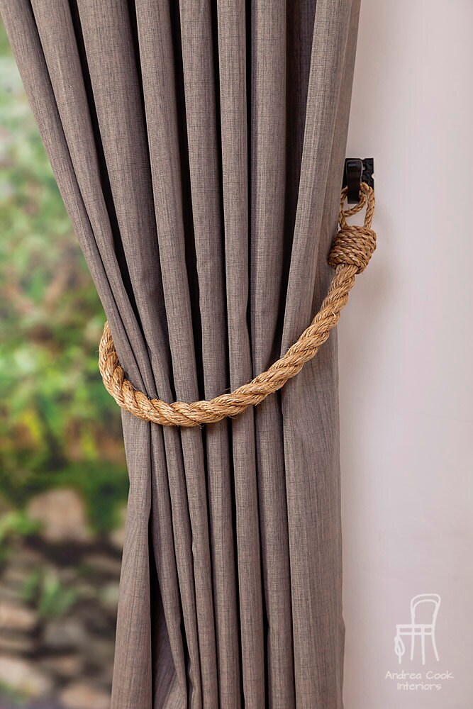 Chunky Rope Tiebacks Rustic Ties Manila Rope Tie Backs Curtain
