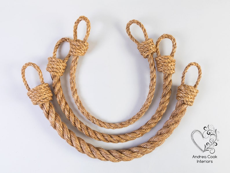 Medium Manila Rope Curtain Tiebacks Curtain Holdbacks Etsy