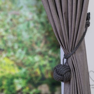 Charcoal Knot Curtain Tieback main image 1