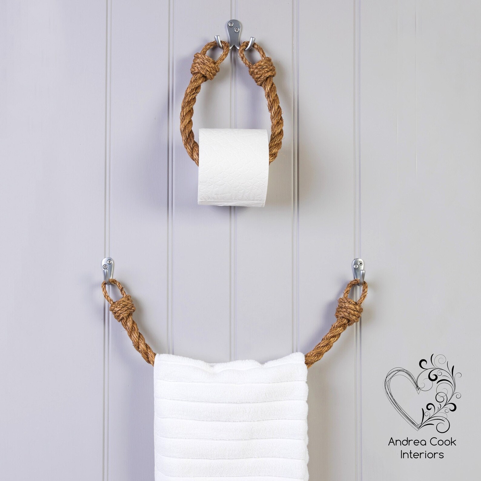 Set of Manila Rope Toilet Roll Holder and Manila Rope Towel Etsy UK
