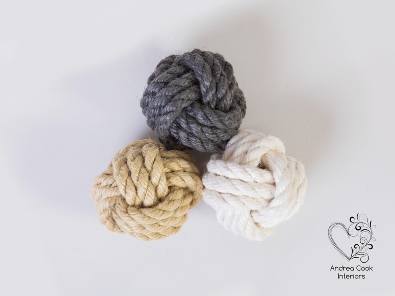 Small Monkey Fist Knot Ornaments - Decoration Balls, Nautical Decor, Decorative, Nautical Decor, Living Room Ideas, Living Room Decor