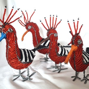 Poupa africana com contas
