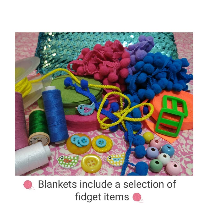 Personalised Dementia blanket Alzheimer's Sensory Quilt Adult Fidget Therapy Gift Mom mum Residents Activities Seniors Autism mother's day image 8