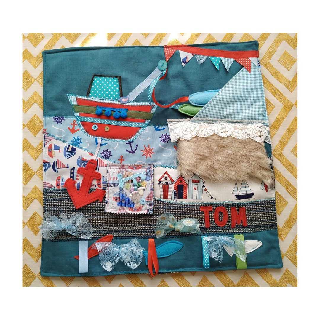 Dementia Fidget Lap Blanket Alzheimers Sensory Quilt Care Gift Pillow