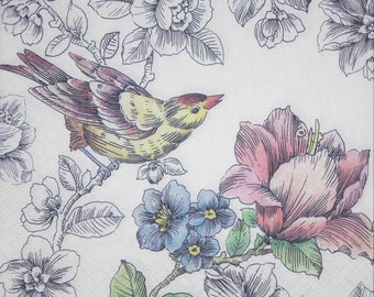 set of 4 DESIGNS PAPER NAPKINS COLLECTION for DECOUPAGE artist reproduction