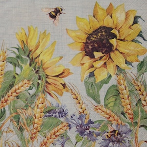 4 Paper Napkins,Paper Napkins with sunflowers,Decoupage paper,Paper for scrapbooking,Scrapbooking napkins,Art Collection,Wedding.Nr186