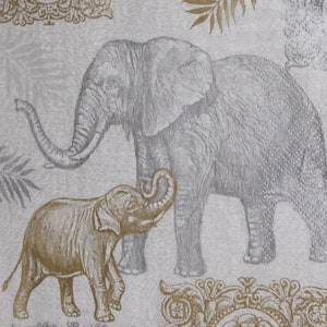 4 Papierservietten für Decoupage,Decoupage-Servietten für Decoupage,Papierservietten mit Elefanten,Dekor-Kollektion,Servietten für Scrapbooking,Tischdekor.Nr198