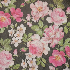 4 Paper Napkins for decoupage,Paper Napkin with Graceful Roses,Paper Napkins,Decor Collection,Provence,Scrapbooking Paper,Art decorNr210