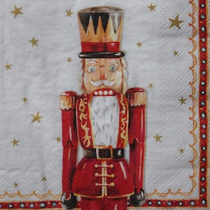 4 Christmas napkins,Nutcracker,New year napkins,Paper Napkins for decoupage,Paper Napkins, Decor Collection,Scrapbooking paper.Nr277