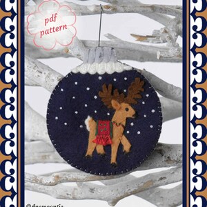 PDF pattern Christmas ornament Reindeer image 2