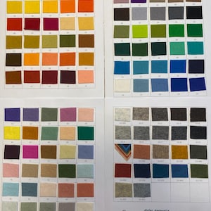 Tarjeta de muestra de fieltro