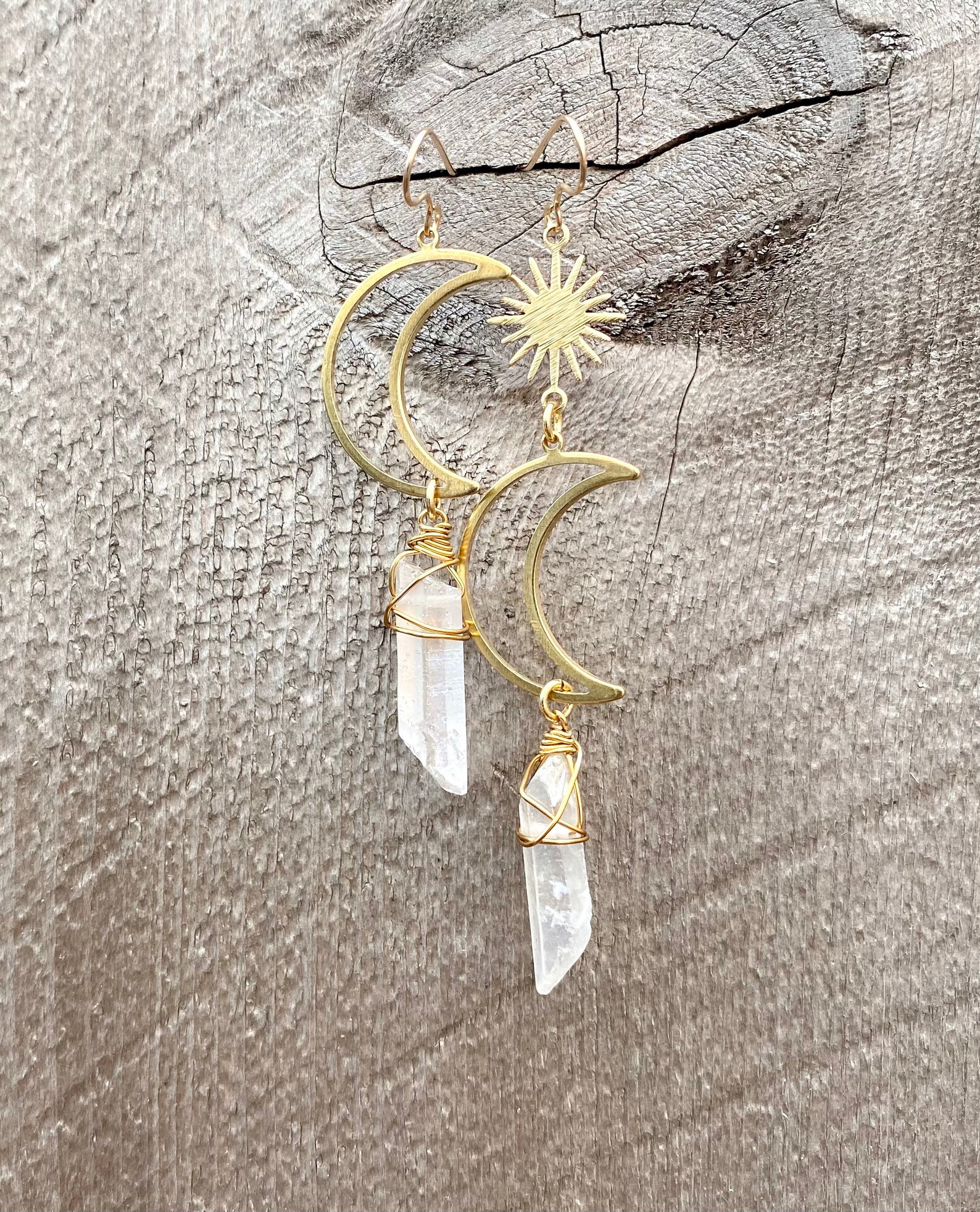Moon earrings clear main image 0