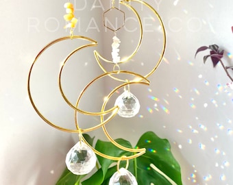 Crystal suncatcher, prism crystal, sun light catcher, crystal mobile, rainbow maker, car charm, hanging window decoration, boho home decor