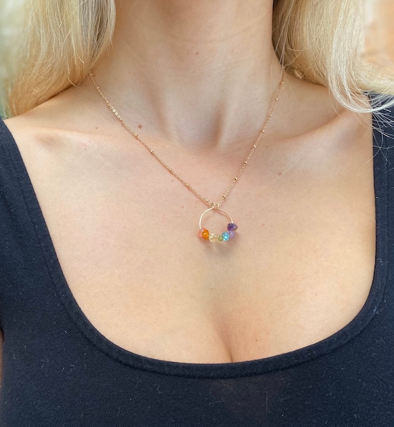 Chakra necklace shop etsy