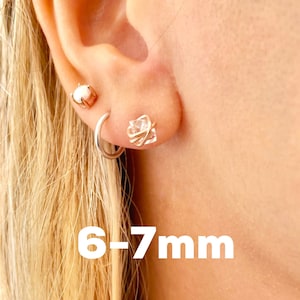 Clear Crystal earrings, Herkimer Diamond earrings, April Birthstone jewelry, Diamond stud earrings, raw crystal, raw diamond, dainty studs image 8