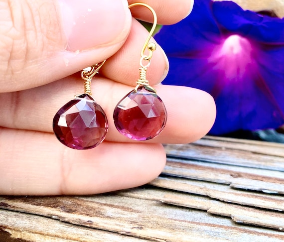 Purple cheap gem earrings