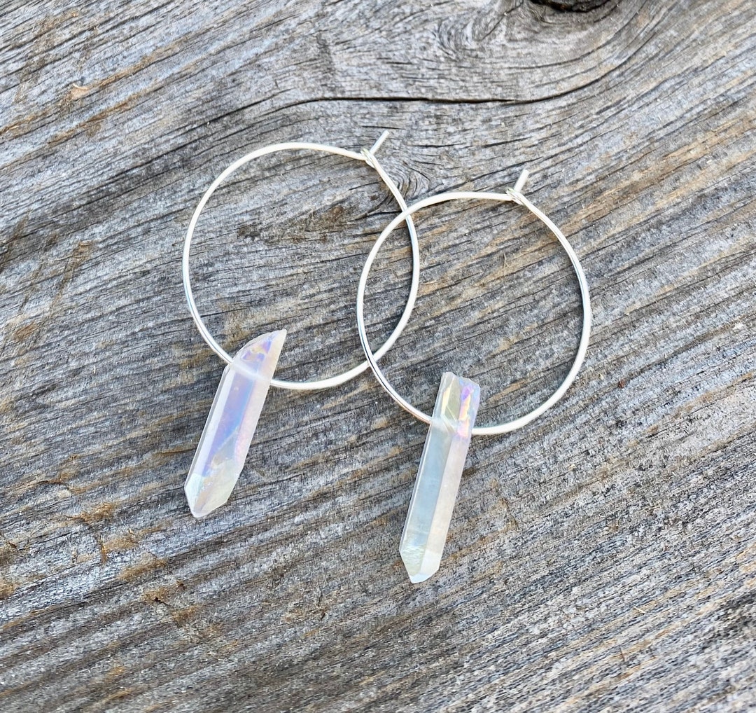 Cordelia Crystal Jewel Hoop Earrings