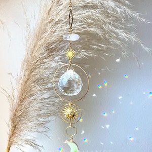 Crystal suncatcher, prism crystal, sun light catcher, crystal mobile, rainbow maker, car charm, hanging window decoration, boho home decor
