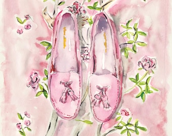 Hand Painted Loafers, Fashionable Tassel Shoes