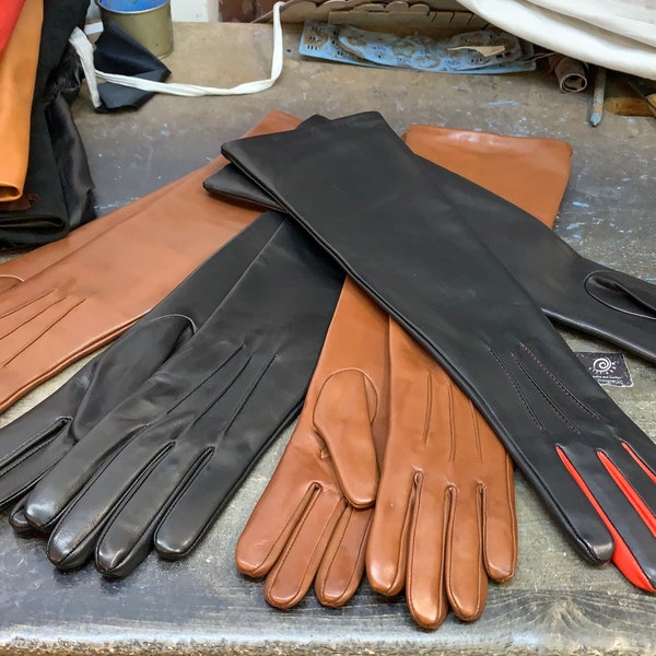 Opera Long Leather gloves / Bespoke Opera gloves / leather gloves / Gloves for her / Ladies  extra-long gloves / Fashion gloves