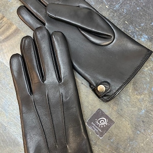 Men&#39;s leather gloves/ black leather gloves/ Italian leather gloves/ fancy gift/ gift for him/ boyfriend gift/ winter gloves/ glamour style