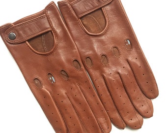Guantes de conducir marrones / guantes de cuero / cuero italiano suave / guantes para hombre / regalo elegante / regalo para él / regalo para novio / regalo de Navidad