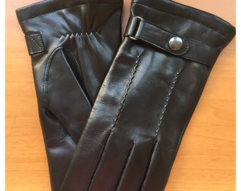 Geschenk für Ihn, Herren Handschuhe, Winterhandschuhe, Wollfutter, eleganter Stil, warme Handschuhe, Nappaleder, Geschenk für Ihn, Weihnachtsgeschenk