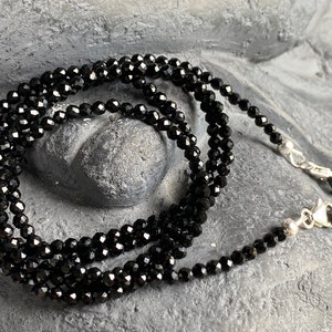 Natural black spinel stone eyeglass beaded chain for women, Mask Holder Lanyard, Minimalist Jewelry, Sunglasses Strap, Eyeglass Necklace