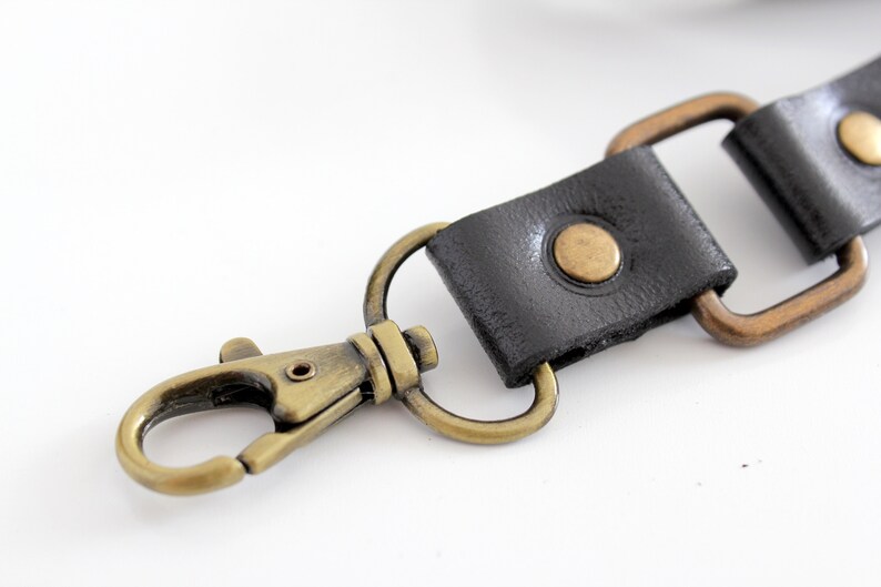 Black Leather Neck Strap Neck Lanyard Leather Lanyard Black Etsy