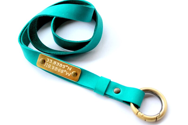 Lanyard for Keys. Leather Lanyard With Strong Ring. Brown Etsy