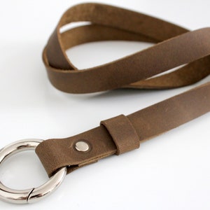 Cordão de couro para chaves marrom com anel Cordão de chave Cordão para chaves Cordão de chaveiro para homens chaveiro de couro chaveiro de couro