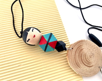 Personalized Wooden Beaded Lanyard Beaded Teacher Lanyard Perfect Teacher Gift Japanese Teacher Appreciation Nurse Pencil Cute lanyard